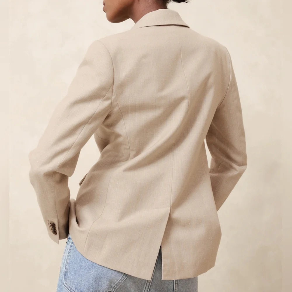 NWT BANANA REPUBLIC | Striped Icon Blazer - Picture 4 of 6